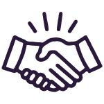 Pictogram representing the professional and qualified meetings offered by our events