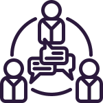 Pictogram of networking opportunities at DG Consultants events