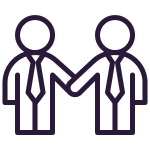 Pictogram reprensenting partners that are present during DG Consultants' events